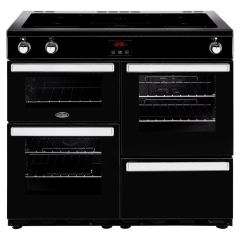 Belling 444444092  100Ei 99.6cm Electric Rangecooker with Triple Oven and Induction Hob - Black