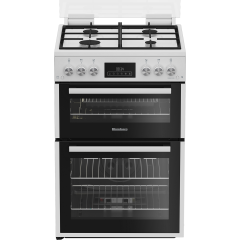 Blomberg GGRN655W  60cm Double Oven Gas Cooker with Gas Hob - White