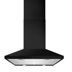 Cda ECH63BL Chimney Extractor, Ducted/Recir, 3 Speeds, 475M3/H, 64 Dba, Led Lighting, Black