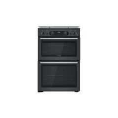 Hotpoint CD67G0C2CA 60cm Double Gas Cooker - Dark Grey