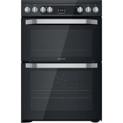 Hotpoint HDM67V9HCB 60cm Double Oven Electric Cooker with Ceramic Hob - Black
