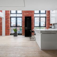 Montpeliier MAB386EK 59.5cm 60/40 No Frost Fridge Freezer - Black