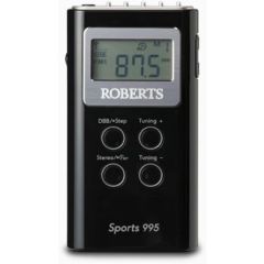 Roberts Radio SPORTS995BK 2 band PLL synthesised stereo personal radio in black