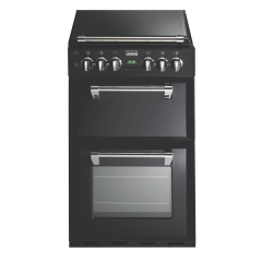 Stoves 444442896  550DFW 55cm Dual Fuel Rangecooker with Double Oven and Gas Hob - Black