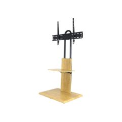 TTAP FS2-OAK Oak Pedestal TV Stand, Height Adj, Swivel, 600 x 400 vesa, up to 70"