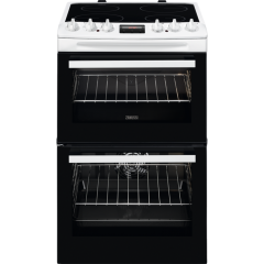 Zanussi ZCV46250WA Ceramic Double Electric Cooker