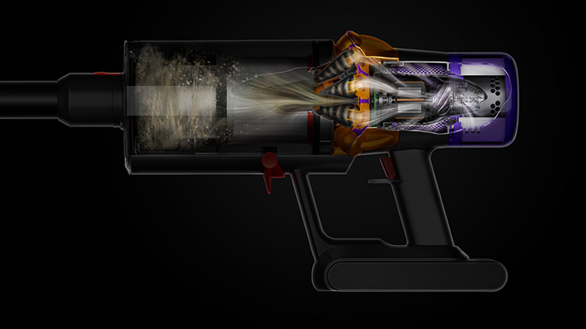 Multi-stage filtration in see through diagram.
