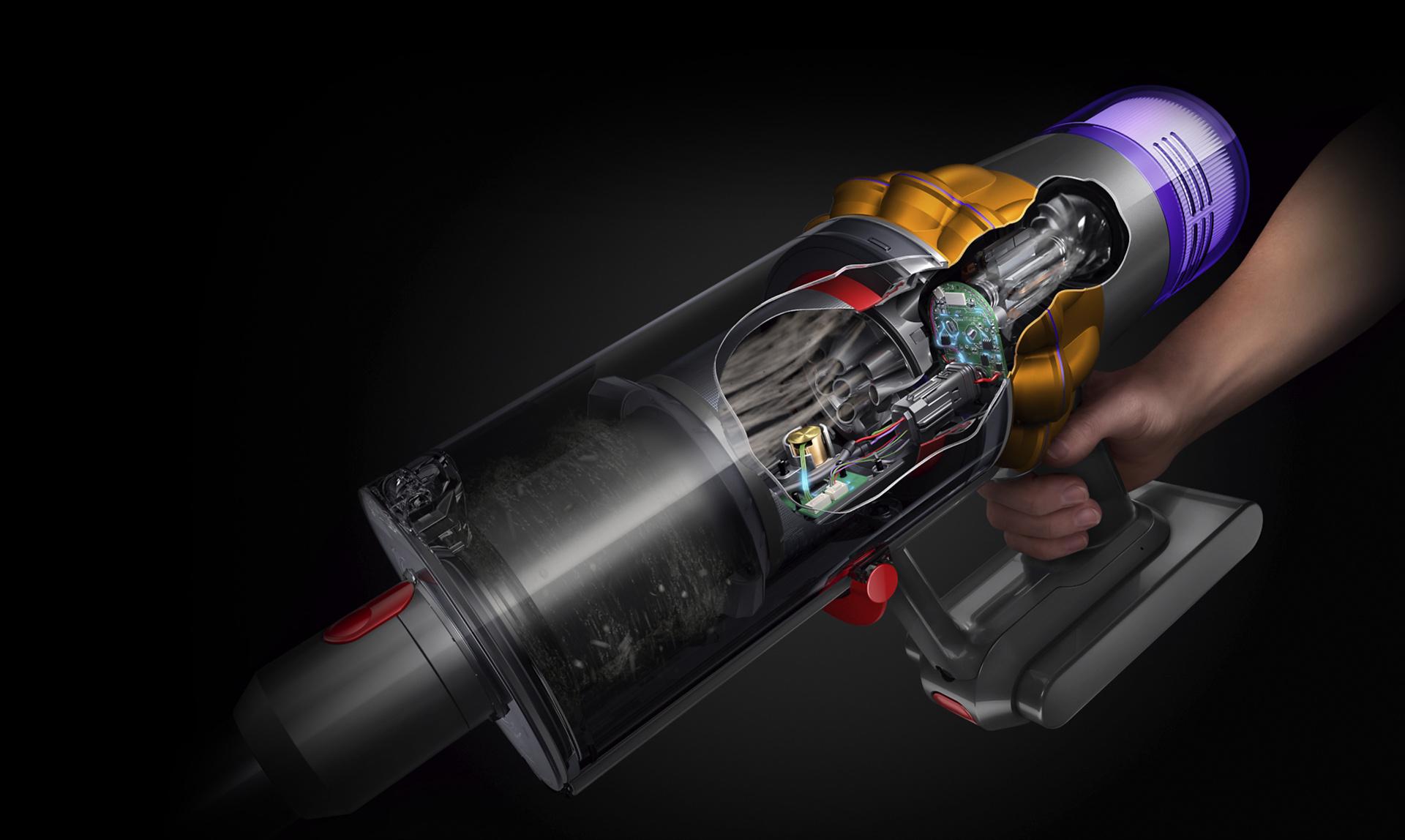 The HEPA filtration captures tiny particles.