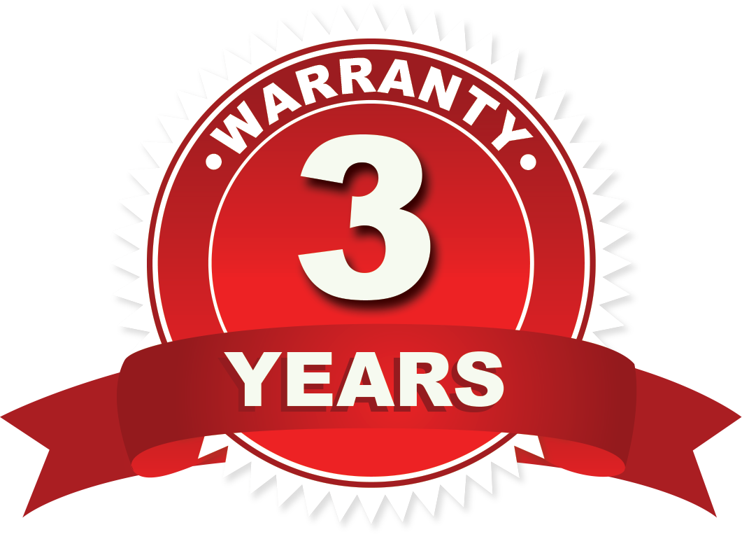 3 Year Warranty