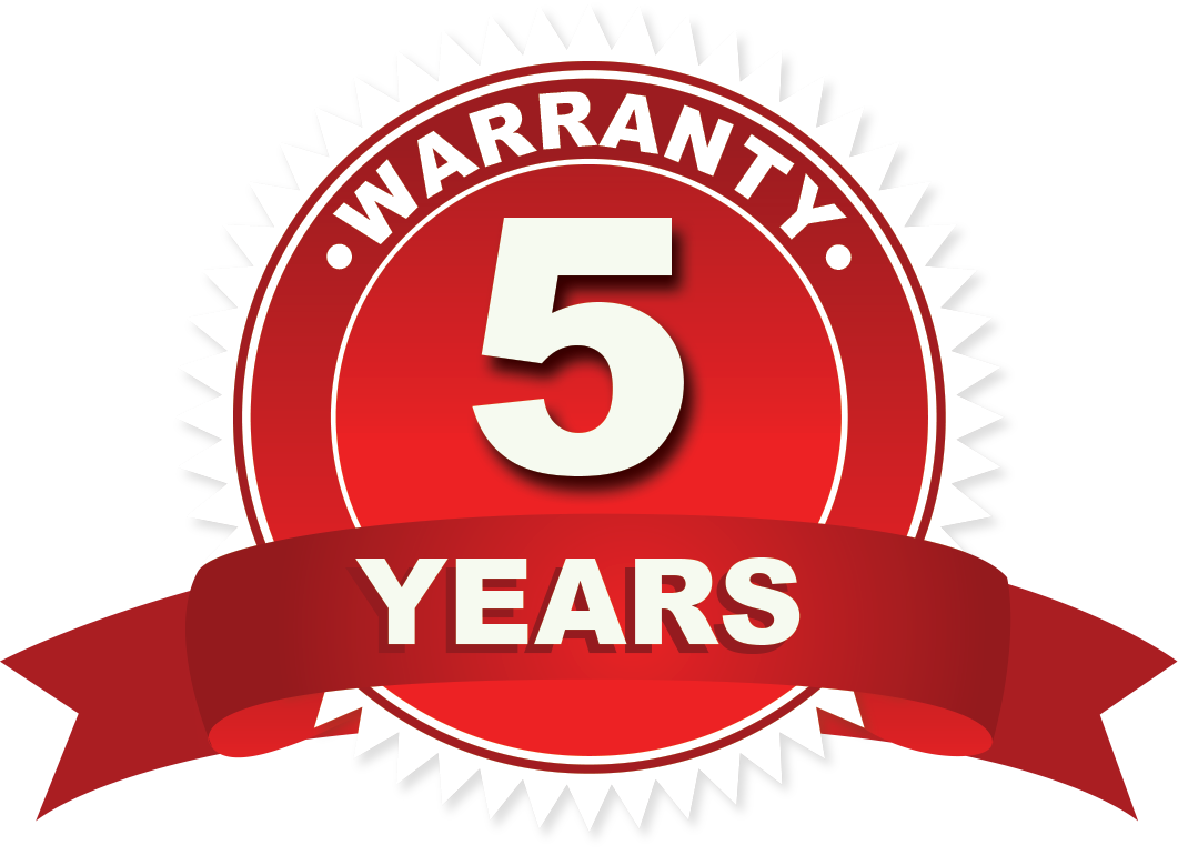 5 Year Warranty